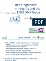 Cosmetic Ingredient Supplier Integrity and The Revised Effci GMP Guide