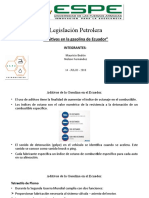 Aditivos de La Gasolina en El Ecuador