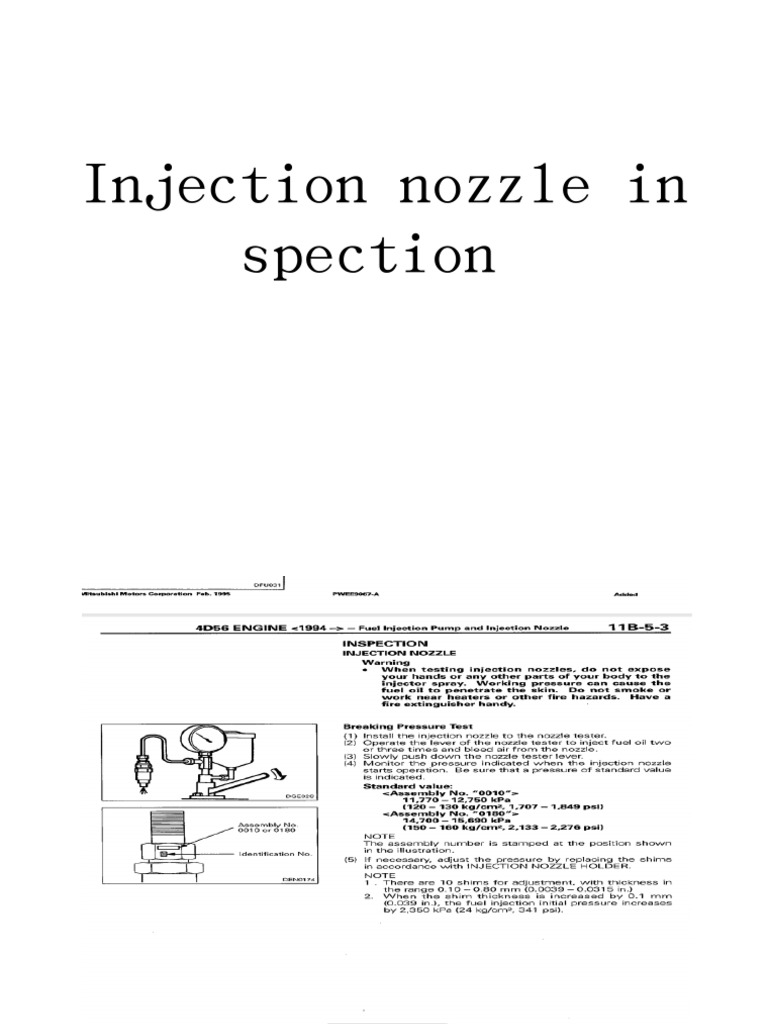Injection Nozzl | PDF