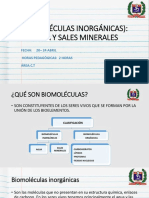 Biomoléculas Inorgánicas-Semana 7