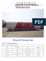 50 Ton LPG Storage Tank Price Specification