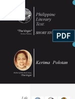 Philippine Literary Text:: "The Virgin"
