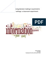 Factors Influence Decision Making in Asymmetric Settings PDF