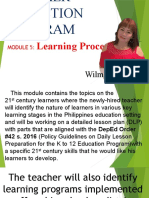 Learning Process: Wilma R. Camiña