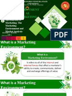 Environment AL Marketing: Introduction To Marketing The Marketing Environment and Market Analysis