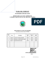 Waha Oil Company: Engineering Specification Removable Galvanic Anodes For Cathodic Protection of Oil Treating Vessels