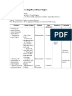 Teaching Plan On Proper Hygiene