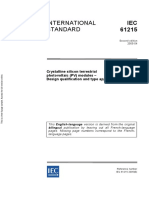 IEC61215 - Crystalline Silicon Terrestrial