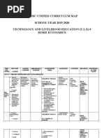 Andsc Unified Curriculum Map SCHOOL YEAR 2019-2020 Technology and Livelihood Education (T.L.E) 8 Home Economics