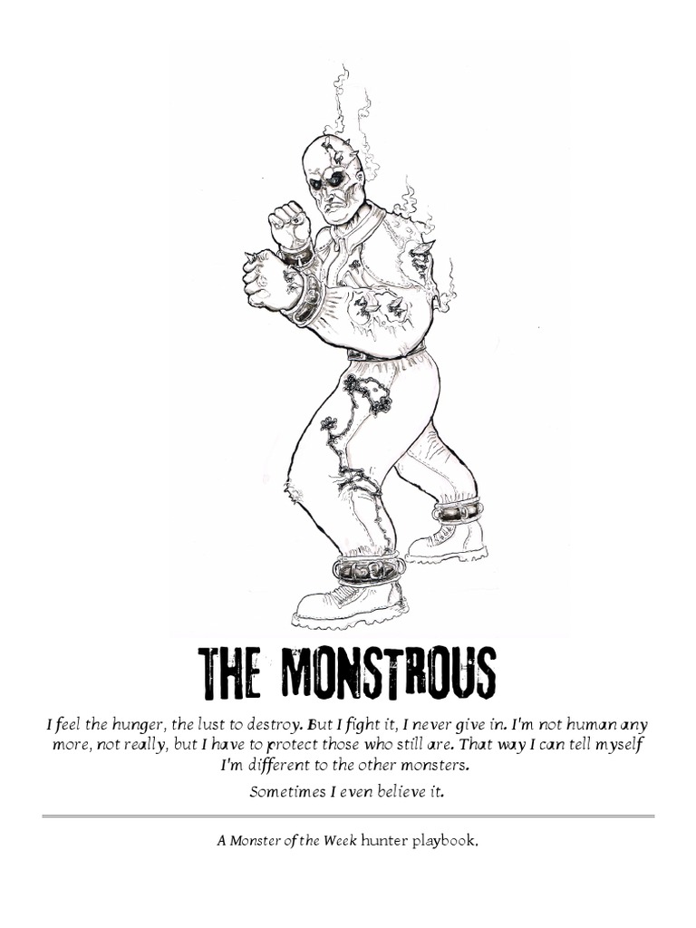 The Monstrous A Monster Of The Week Hunter Playbook Pdf