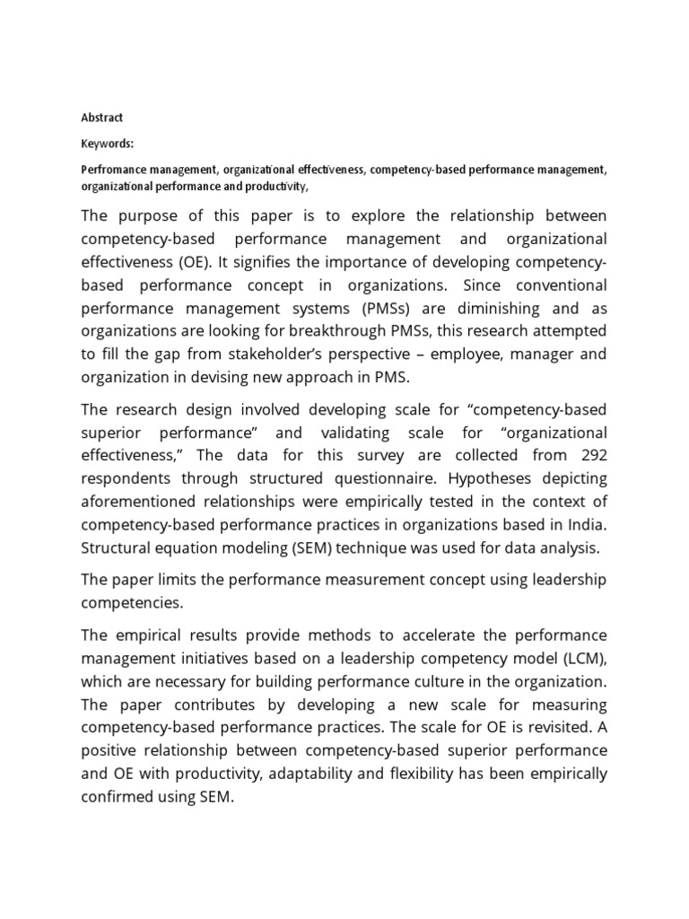 Competency-Based Performance Management Insights | PDF | Career & Growth
