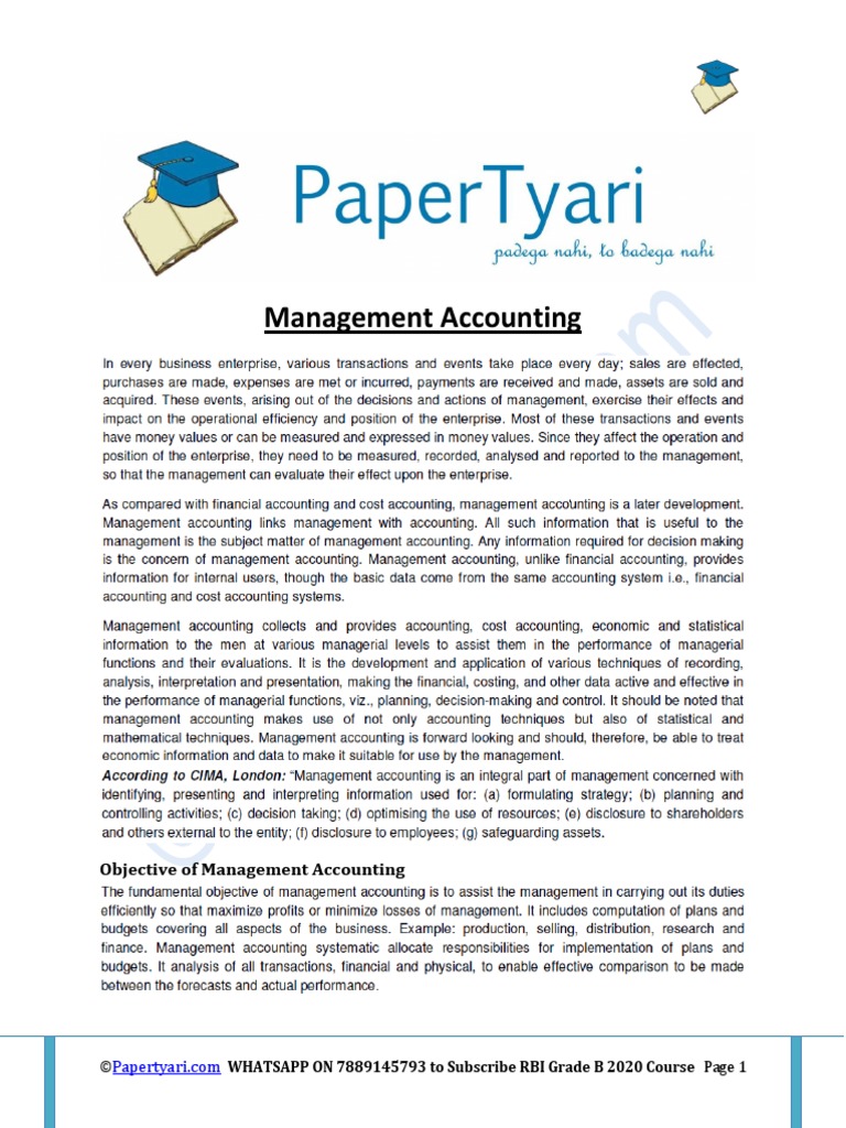 02 Management Accounting | PDF