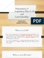 Preparation of LAP and Schedules
