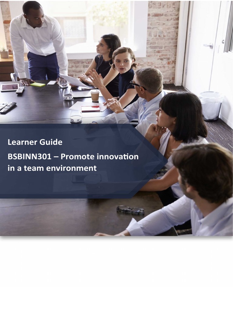 Learner Guide BSBINN301 - Promote Innovation in A Team Environment ...