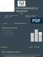 Congruence Criteria