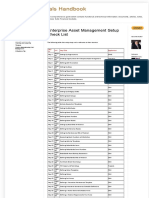 Oracle Financials Handbook - Enterprise Asset Management Setup Check List PDF