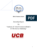 Internship Report On "Analysis of United Commercial Bank S (UCB) Service Marketing"