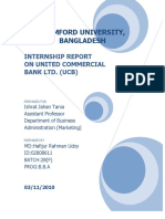 UCB Internship Report on Credit Risk Management