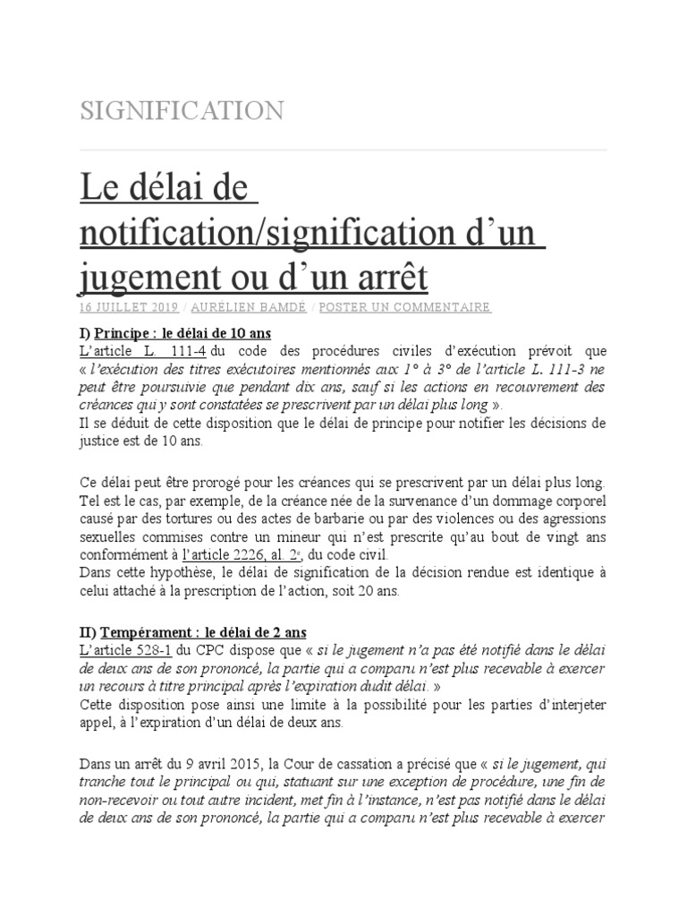 Signification Pdf Avocat Juge