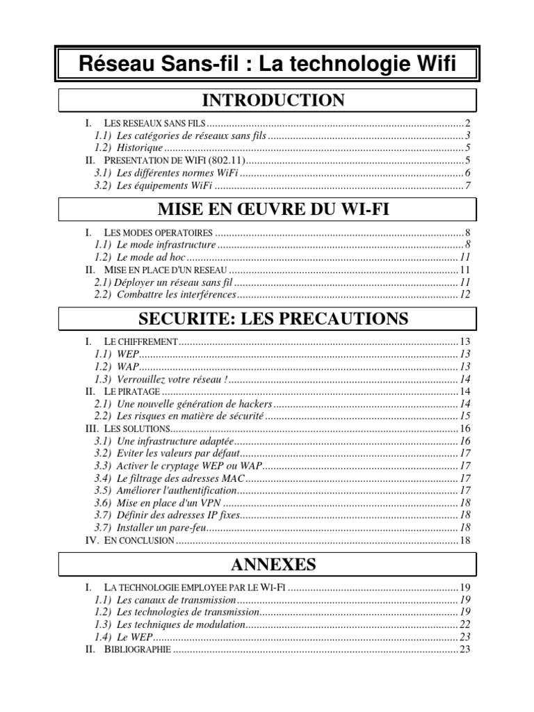Introduction au Réseau WiFi | PDF | Wi-Fi | IEEE 802.11