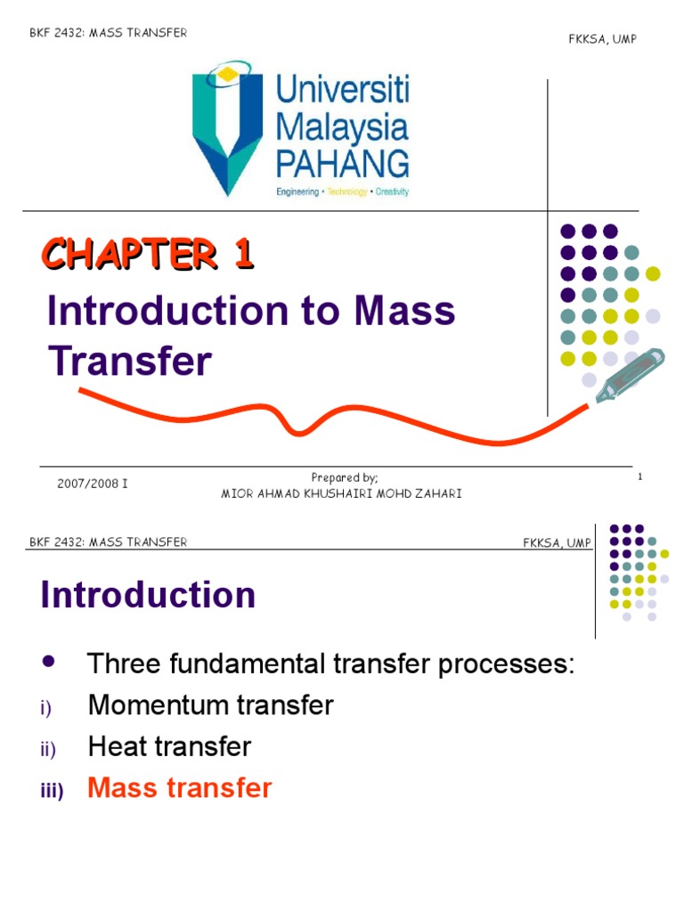 Fick's Law in Mass Transfer Processes | PDF | Diffusion | Mass Transfer