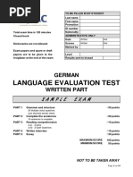 A2 German Sample Let Test Der Text Schreibt