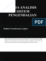 Analisis Sistem Pengendalian dengan Transformasi Laplace