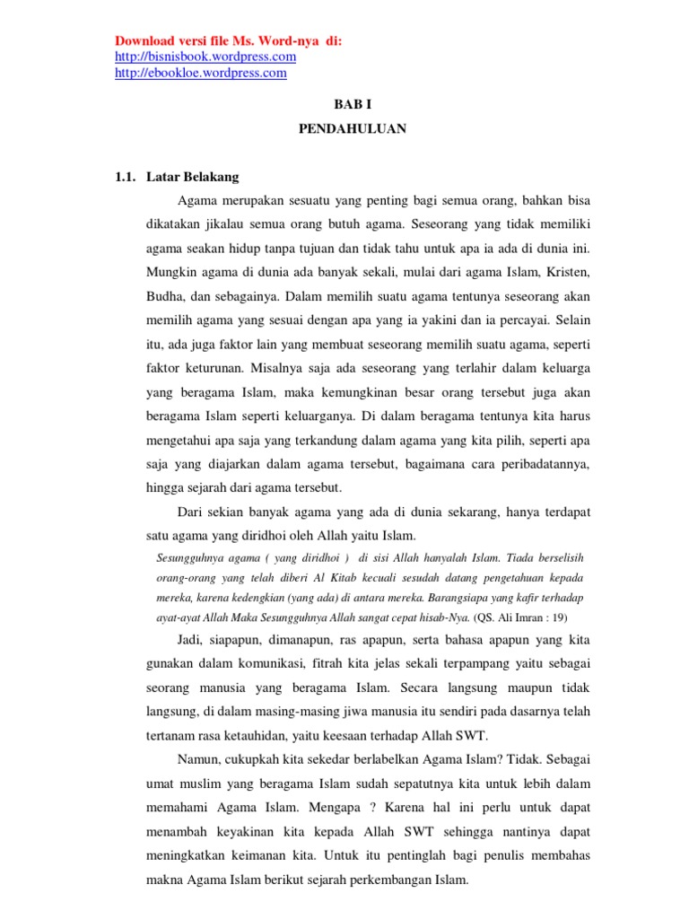 Makalah Makna Agama Islam