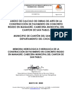 Memoria de Hidraulica de Obras de Arte en l via Panamericana - Managru