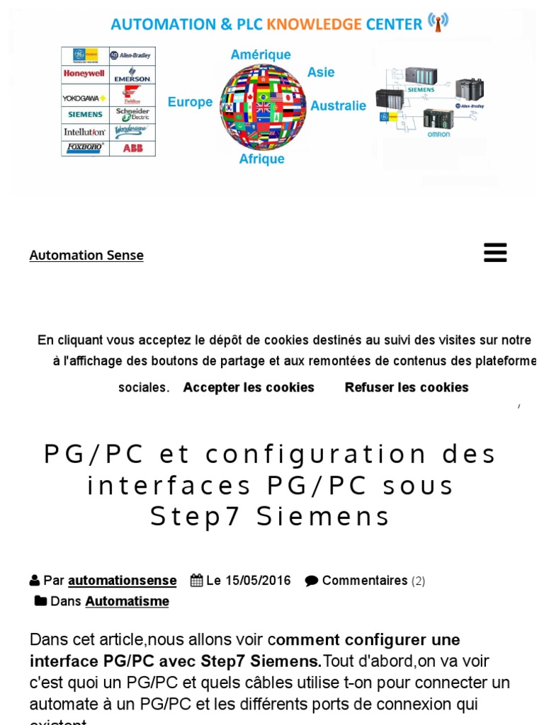 PG - PC Et Configuration Des Interfaces PG - PC Sous Step7 Siemens ...