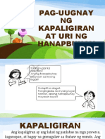 Pag-Uugnay NG Kapaligiran at Uri NG Hanapbuhay