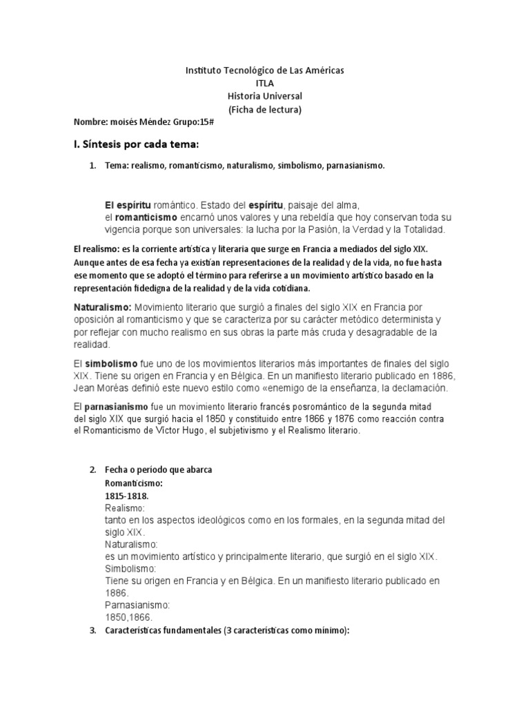 Naturalismo y simbolismo sale