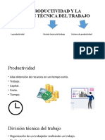 La Productividad y La División Técnica Del Trabajo