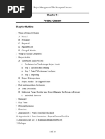 Project Closure Chapter Outline