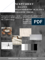 Concept Sheet: Balance Symmetric and Asymmertric Blalance Minimalistic Theme