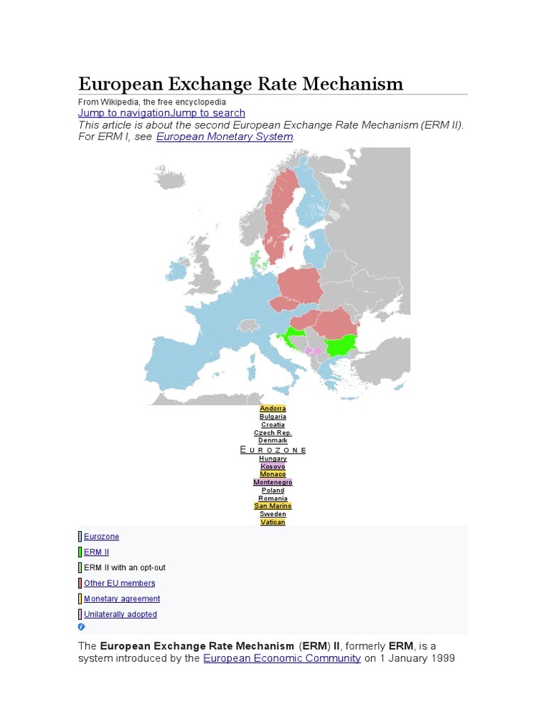 European Exchange Rate Mechanism | PDF | European Exchange Rate