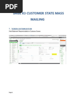 Sage X3 Customer State Mass Mailing: Creen Customusation