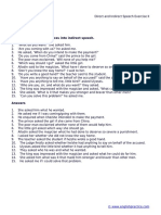 Direct and Indirect Speech Exercise II PDF