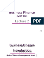 MGT232 Lecture on Business Finance and Financial Management