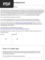 Mobile App Development Mobile App Development: Todo List Toolbar App Todo List Toolbar App