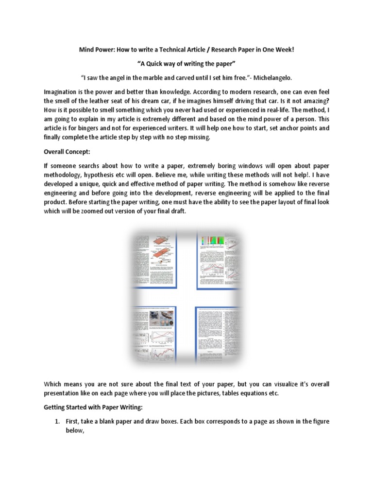 Write a Research Paper in One Week | PDF | Cognition | Cognitive Science
