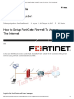 How to Setup FortiGate Firewall To Access The Internet