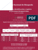 Presentación Informe Comisión Nacional de Búsqueda