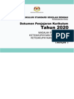Dokumen Penjajaran KSSRPK Tahun 1 PDF