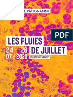 festival Les Pluies de Juillet 2020 - dossier de presse