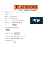 Foundation Test No 2 Decimals - Fractions-Simplifications 1.what Is Difference Between The Biggest and Smallest Fractions Among