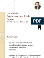 Humanistic Psychoanalysis Erich Fromm Summary