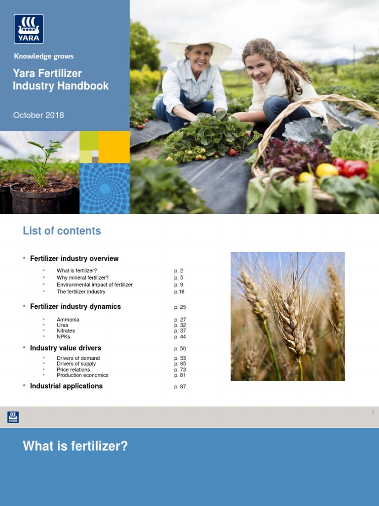 Fertilizer Industry Handbook October 2018 (Slides Only) PDF