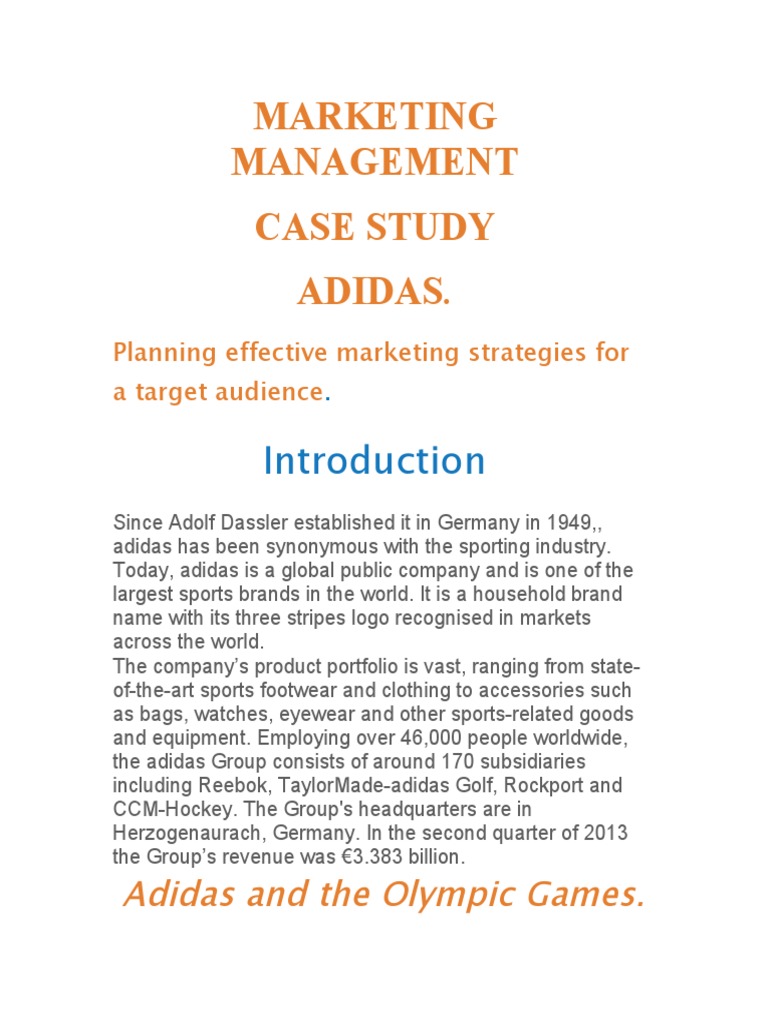 case study of adidas company pdf