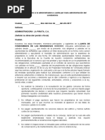 Carta Dirigida Al Presidente De La Junta De Propietarios Escrito Pdf Condominio Costa Rica